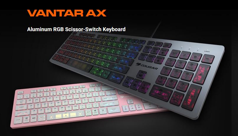 Cougar VANTAR AX – клавіатура зі стрункою фігурою