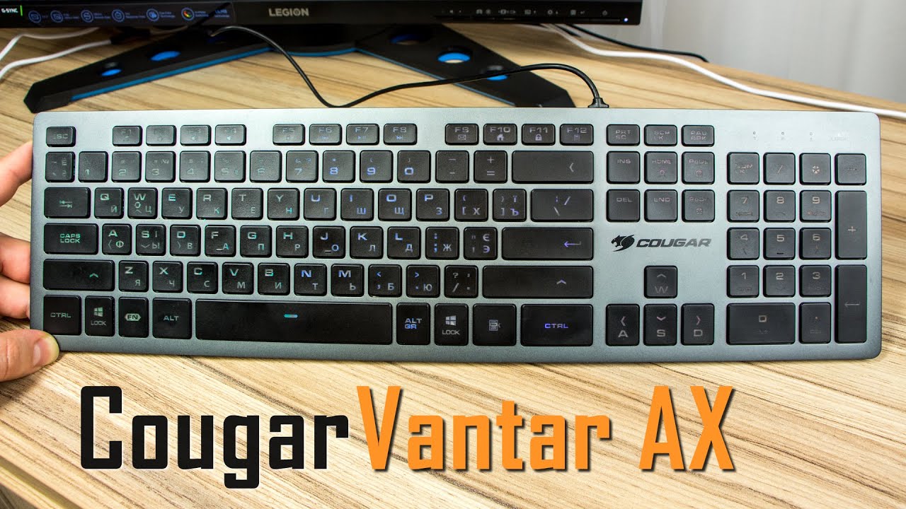 Cougar Vantar AX – ігрова клавіатура! Ножичні перемикачі, корпус метал, RGB підсвічування.